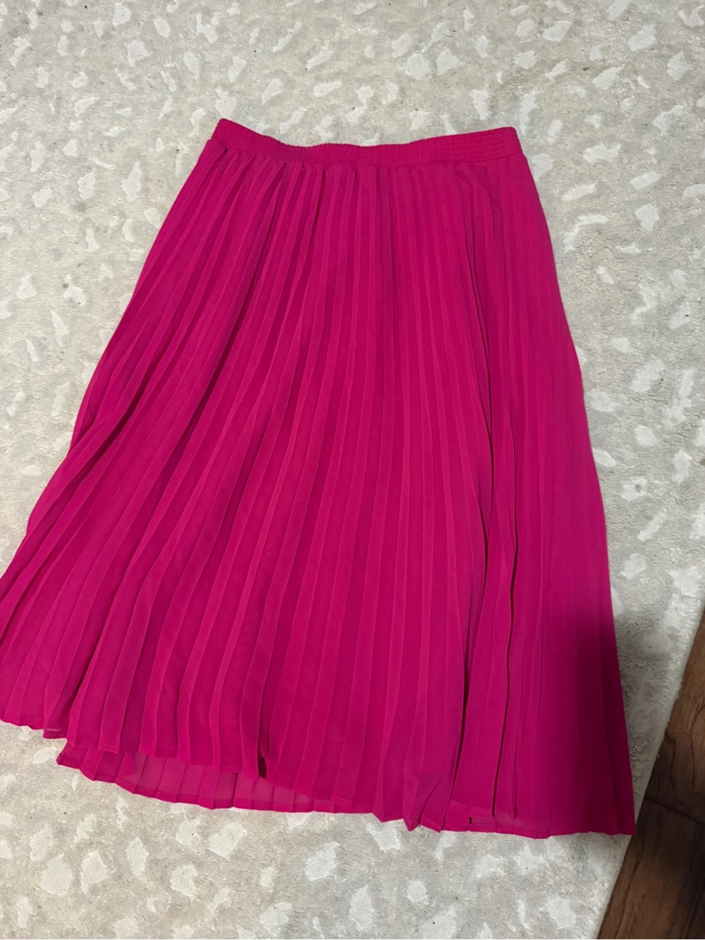 a new day Fuchsia Pleated Midi Skirt